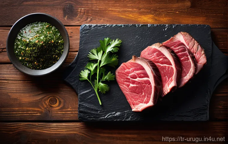 아사도 Asado  바베큐 문화 - **Image Prompt: The Asador's Craft and the Fiery Embrace**
    A skilled "asador" (grill master) sta...